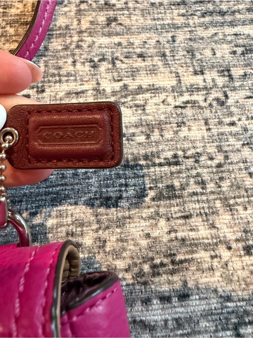 Coach Pebbled Leather Crossbody in Hot Pink - Picture 2 of 8